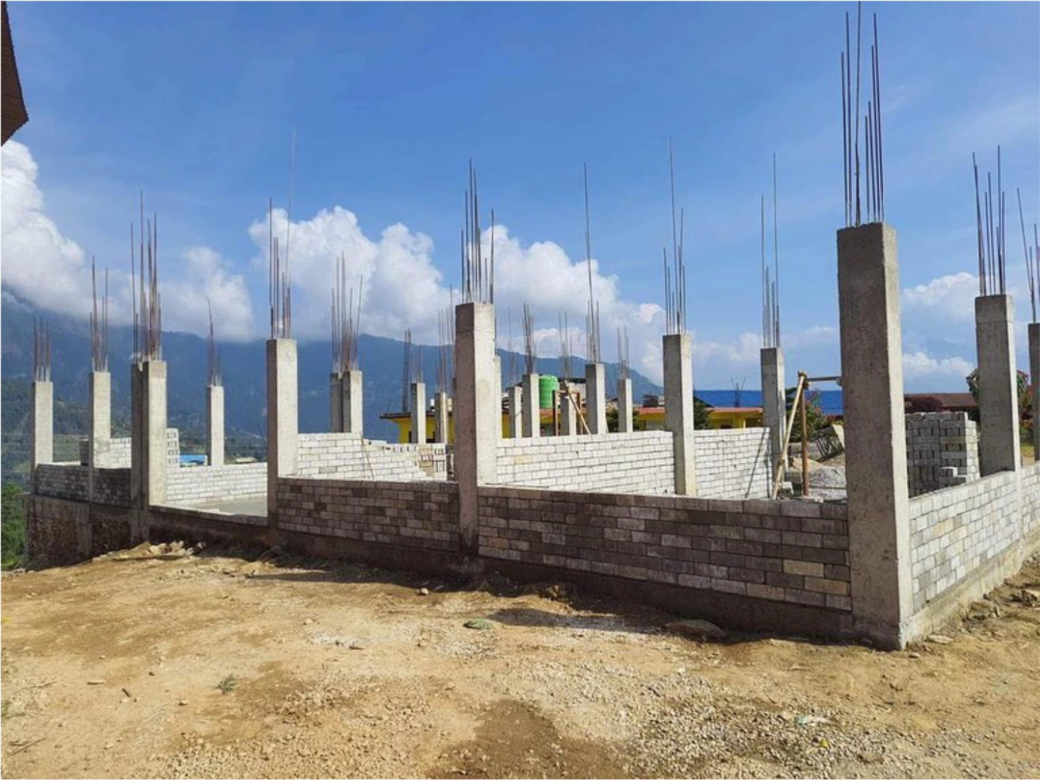 school building foundation structure in Nepal